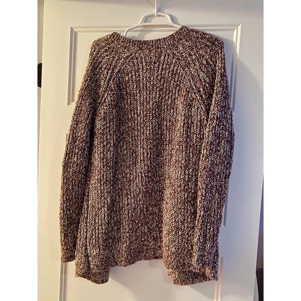 GARAGE Cranberry and white marled long cardigan - Picture 4 of 6
